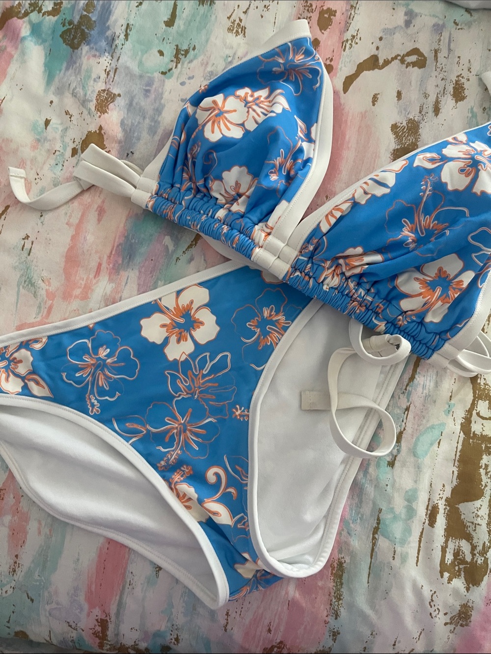 wild fable Blue and White Floral Bikini